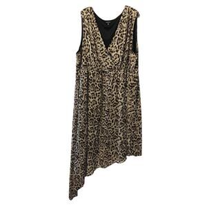 torrid leopard asymmetrical dress size 4 x